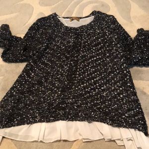 LF salt and pepper layered sweater